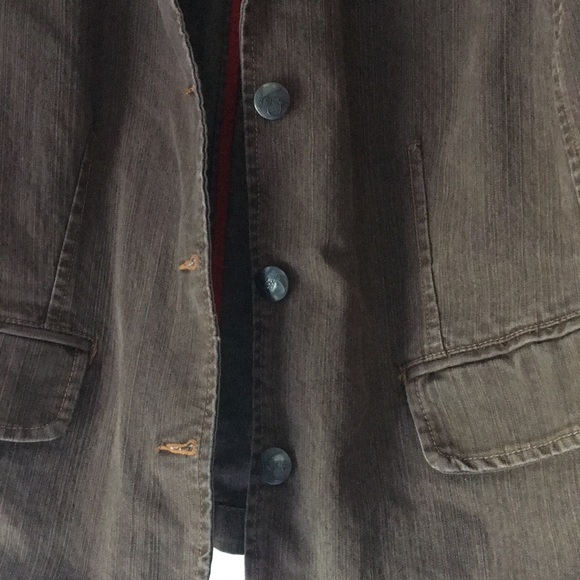 Brown Denim Jacket Blazer - Picture 2 of 5